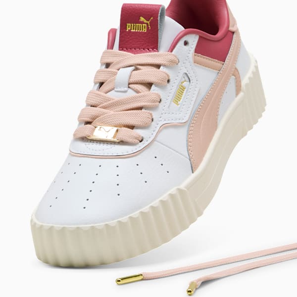 Carina 3.0 Luxe Sneakers Women, PUMA White-Rose Quartz-PUMA Gold, large-ZAF