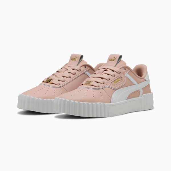 Carina 3.0 Luxe Sneakers Women, Rose Quartz-PUMA White-PUMA Gold, large-ZAF