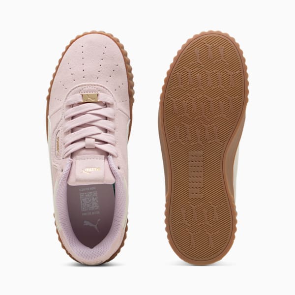 Tenis Carina 3.0 Luxe Gamuza para mujer, Rose Mauve-Warm White-PUMA Gold, large-MEX