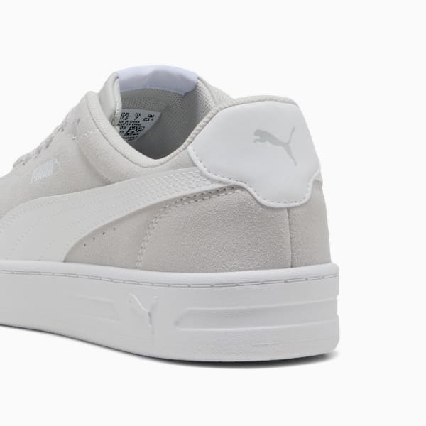 Court Lally Suede Sneakers Women, Glacial Gray-PUMA White, large-ZAF