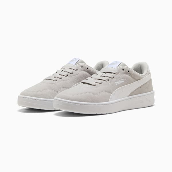 Court Lally Suede Sneakers Women, Glacial Gray-PUMA White, large-ZAF