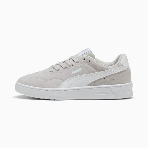 Court Lally Suede Sneakers Women, Glacial Gray-PUMA White, large-ZAF