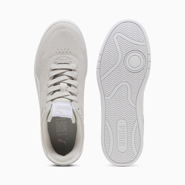 Court Lally Suede Sneakers Women, Glacial Gray-PUMA White, large-ZAF