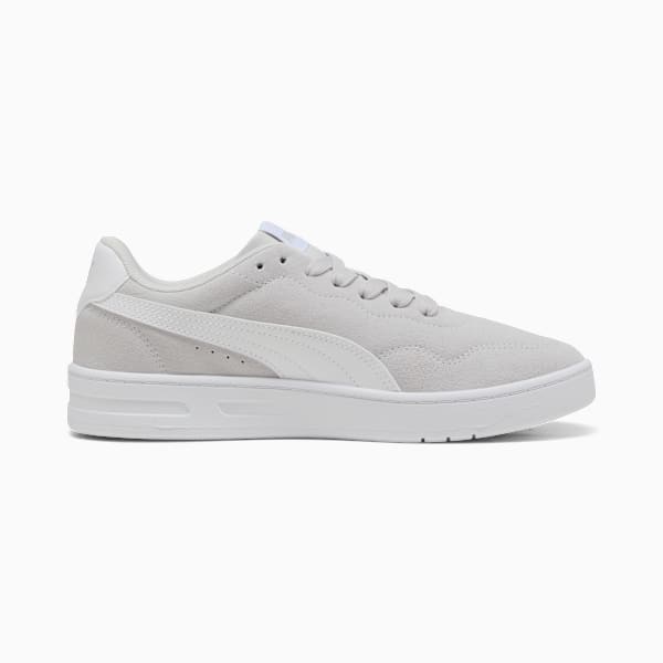 Court Lally Suede Sneakers Women, Glacial Gray-PUMA White, large-ZAF