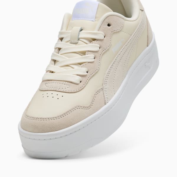 Court Lally Skye Suede Sneakers Women, Frosted Ivory-PUMA White, large-ZAF
