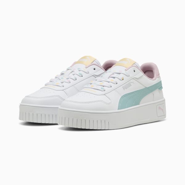 Carina Street Lacey Sneakers Youth, PUMA White-Modern Mint-Rose Mauve, large-ZAF