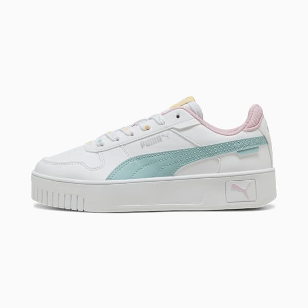 Carina Street Lacey Sneakers Youth, PUMA White-Modern Mint-Rose Mauve, large-ZAF