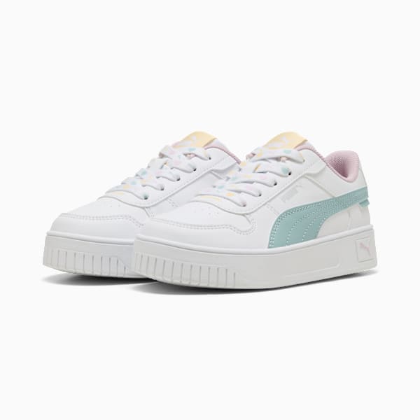 Carina Street Lacey Sneakers Kids, PUMA White-Modern Mint-Rose Mauve, large-ZAF