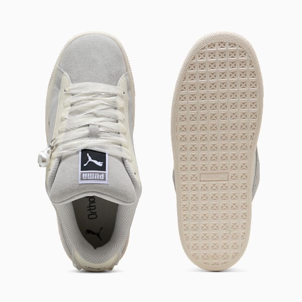 Zapatillas Suede XL Glam Athletics para mujer, Feather Gray-Warm White, large-ARG