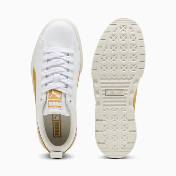 Mayze Lux Sneakers Women, PUMA White-Archive Gold, large-ZAF