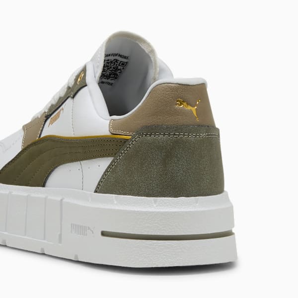 Zapatillas Cali Court Luxe para mujer, PUMA White-Loden Green, large-ARG