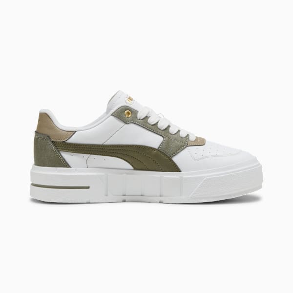 Zapatillas Cali Court Luxe para mujer, PUMA White-Loden Green, large-ARG