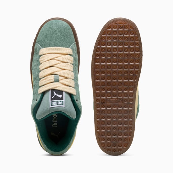 Suede XL SK8TE Wrld Sneakers, Green Moon-Creamy Vanilla, large-ZAF