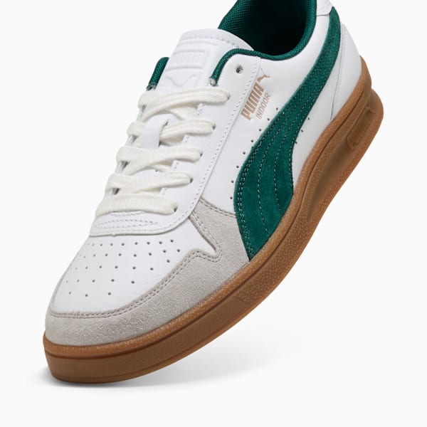 Indoor Sneakers Unisex, PUMA White-Dark Myrtle-Gum, large-ZAF
