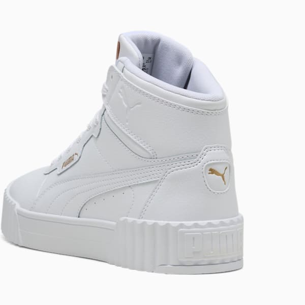 Carina 3.0 Mid Sneakers Women, PUMA White-PUMA Gold, large-ZAF