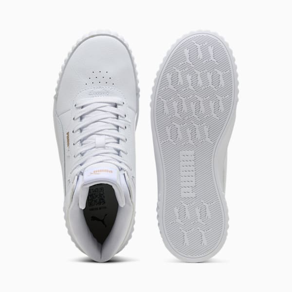 Carina 3.0 Mid Sneakers Women, PUMA White-PUMA Gold, large-ZAF