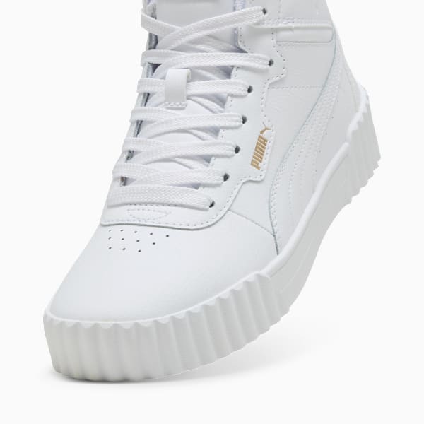 Zapatillas Carina 3.0 Mid para mujer, PUMA White-PUMA Gold, large-ARG