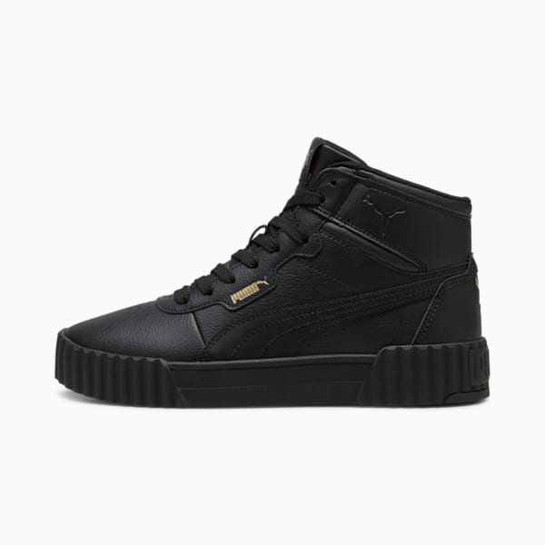 Carina 3.0 Mid Sneakers Women, PUMA Black-PUMA Gold, large-ZAF