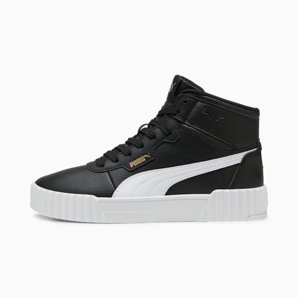 Zapatillas Carina 3.0 Mid para mujer, PUMA Black-PUMA White-PUMA Gold, large-ARG