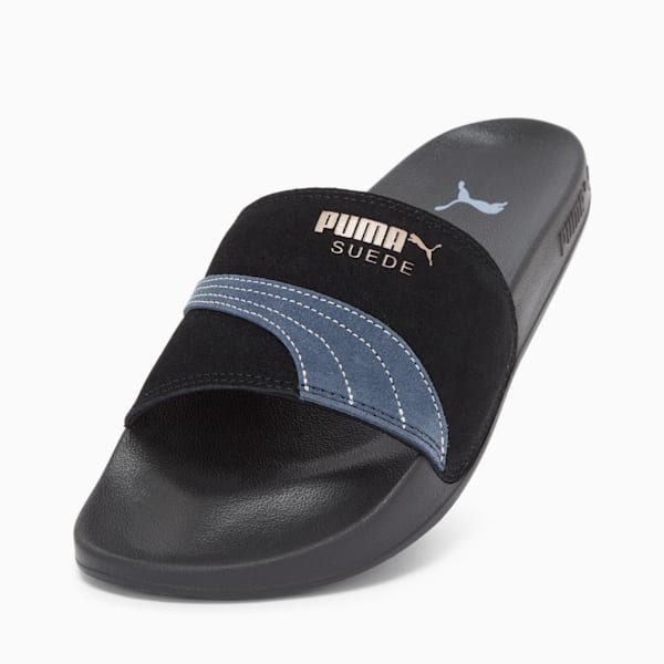 PUMA x DAVIDO Leadcat 2.0 Suede Slides Unisex, PUMA Black-Club Navy-Rose Gold, large-ZAF