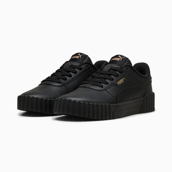 Carina 3.0 Sneakers Youth, PUMA Black-PUMA Gold, large-ZAF