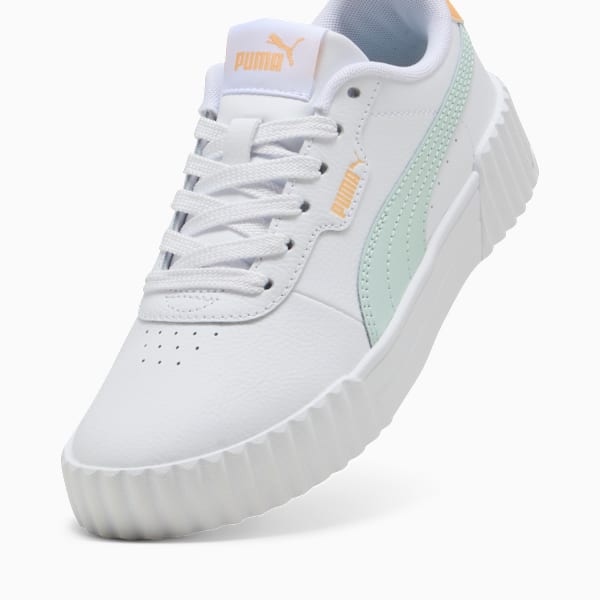 Carina 3.0 Sneakers Youth, PUMA White-Peaceful Blue-Almost Apricot, large-ZAF