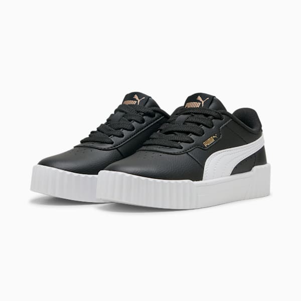 Carina 3.0 Sneakers Kids, PUMA Black-PUMA White-PUMA Gold, large-ZAF