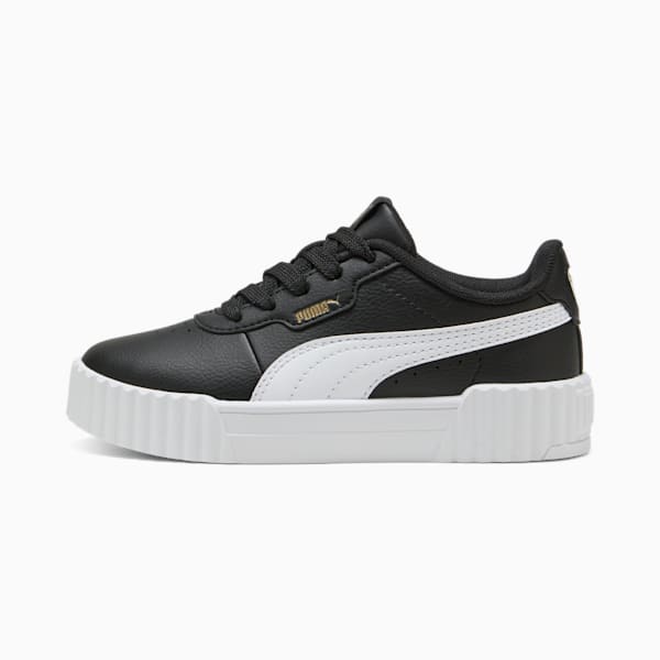 Carina 3.0 Sneakers Kids, PUMA Black-PUMA White-PUMA Gold, large-ZAF