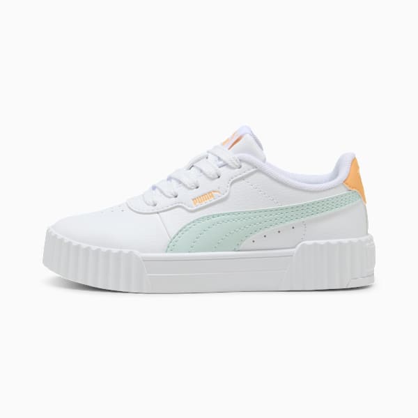 Carina 3.0 Sneakers Kids, PUMA White-Peaceful Blue-Almost Apricot, large-ZAF