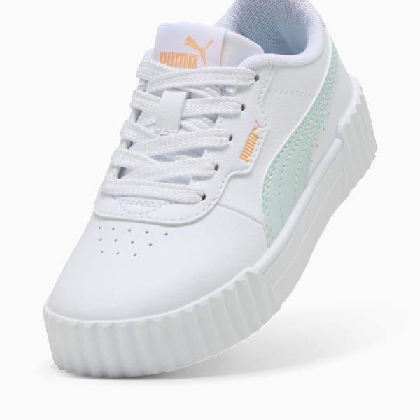 Carina 3.0 Sneakers Kids, PUMA White-Peaceful Blue-Almost Apricot, large-ZAF