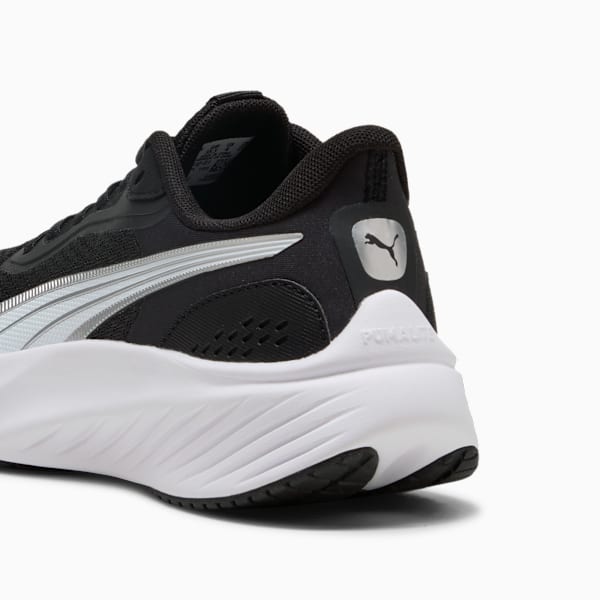 Pounce Lite Running Shoes Youth, PUMA Black-PUMA White-PUMA Silver, large-ZAF