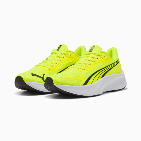 Pounce Lite Running Shoes Youth, Yellow Alert-PUMA Black-PUMA White, large-ZAF