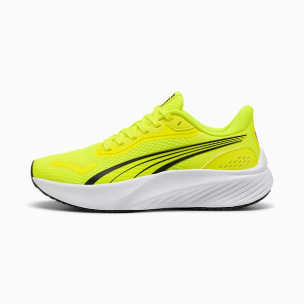Pounce Lite Running Shoes Youth, Yellow Alert-PUMA Black-PUMA White, large-ZAF
