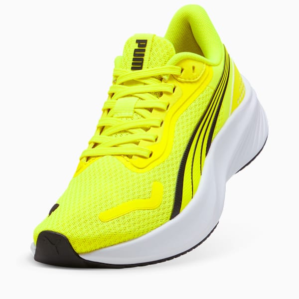 Pounce Lite Running Shoes Youth, Yellow Alert-PUMA Black-PUMA White, large-ZAF