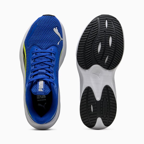 Pounce Lite Running Shoes Youth, Vivid Blue-Lemon Sherbert-PUMA White, large-ZAF
