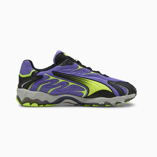 Inhale Sneakers Unisex, Dark Amethyst-Yellow Alert, large-ZAF