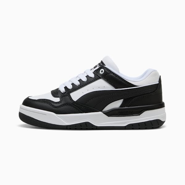 Rebound Retro Sneakers Youth, PUMA White-PUMA Black, large-ZAF