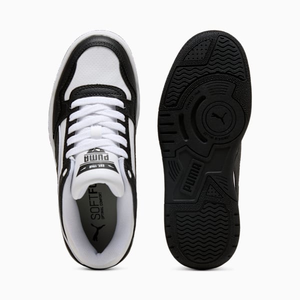 Rebound Retro Sneakers Youth, PUMA White-PUMA Black, large-ZAF