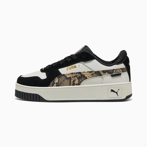 Carina Street Snake Chic Sneakers Women, Vapor Gray-PUMA Black-PUMA Gold, large-ZAF
