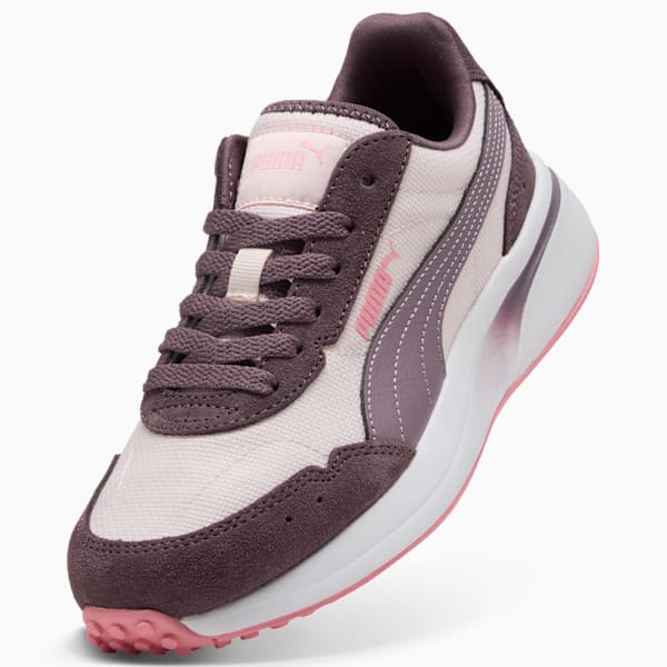 R78 GLANCE Women, Jasmine Flower-Plum Jam-PUMA White, large-ZAF