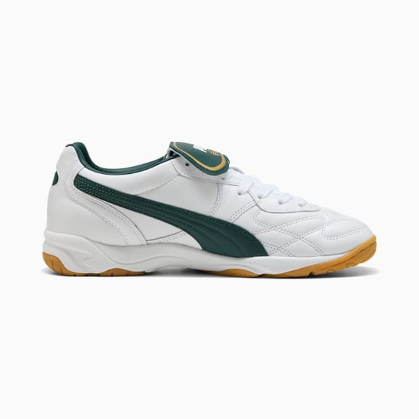 King Indoor Sneakers Unisex, PUMA White-Green Terrain, large-ZAF