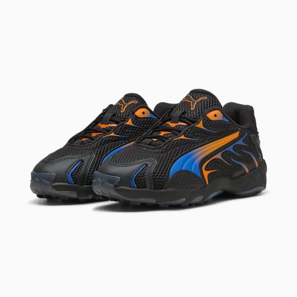 Inhale Sneakers Youth, PUMA Black-Orange Glo, large-ZAF