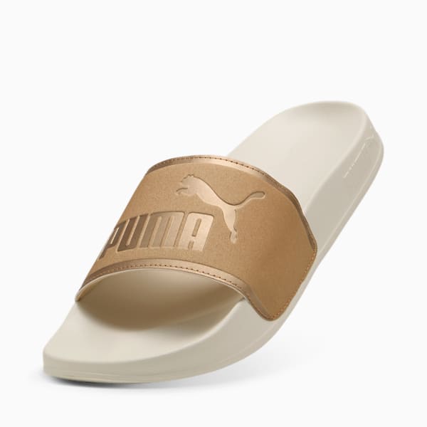 Sandalias Leadcat 2.0 Aqua Metallics mujer, Alpine Snow-PUMA Gold-Light Sand, large-MEX