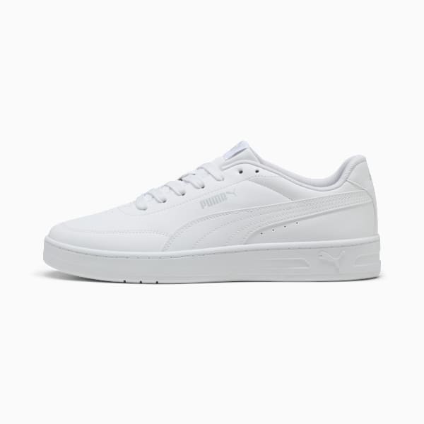 Court Classic Clean Sneakers Unisex, PUMA White-Cool Light Gray, large-ZAF