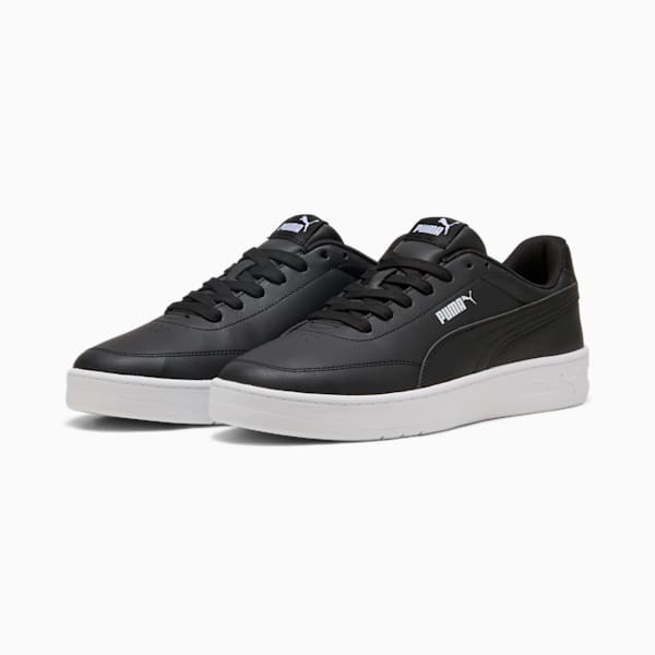 Court Classic Clean Sneakers Unisex, PUMA Black-PUMA Black-PUMA White, large-ZAF