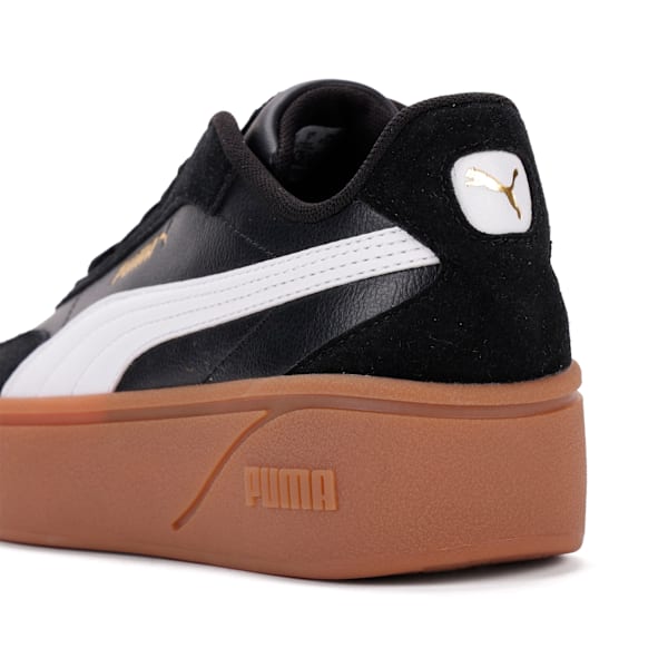 Zapatillas PUMA Club II Era Platform para mujer, PUMA Black-PUMA White-Gum-PUMA Gold, large-ARG