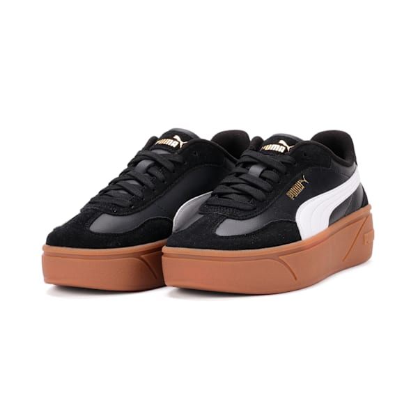 Zapatillas PUMA Club II Era Platform para mujer, PUMA Black-PUMA White-Gum-PUMA Gold, large-ARG