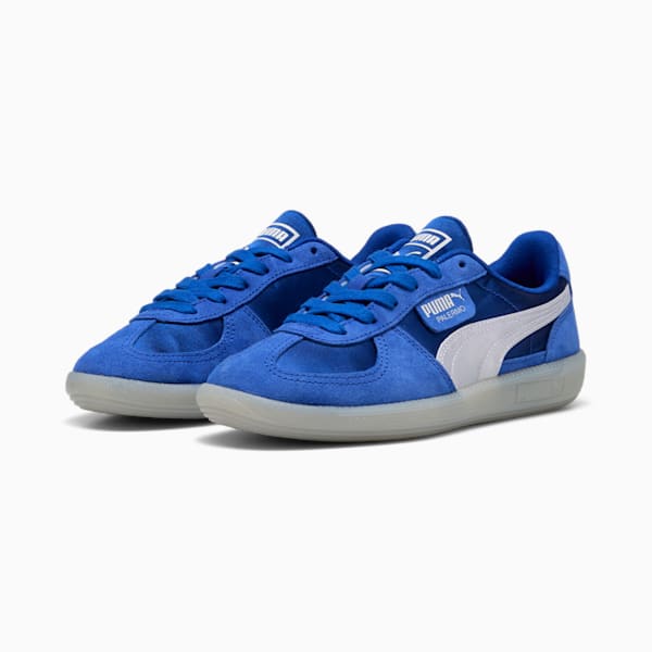 Zapatillas Palermo Satén para mujer, Vivid Blue-Feather Gray, large-ARG