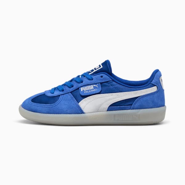 Zapatillas Palermo Satén para mujer, Vivid Blue-Feather Gray, large-ARG