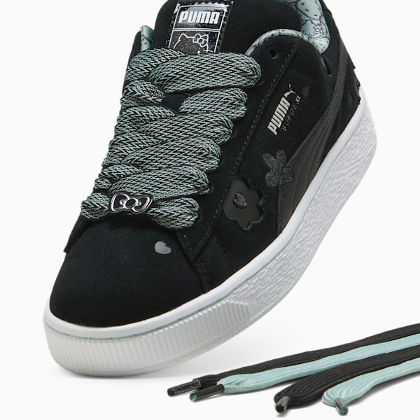 Zapatillas PUMA x HELLO KITTY Suede XL para mujer, PUMA Black-Light Moss, large-ARG
